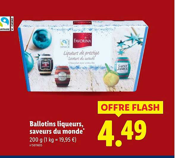 Ballotins liqueurs, saveurs du monde