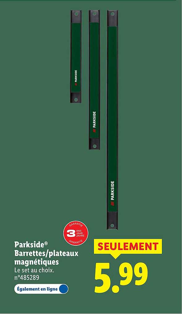 Barrettes/plateaux magnétiques Parkside