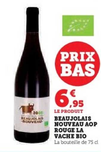 Beaujolais Nouveau AOP Rouge La Vache Bio