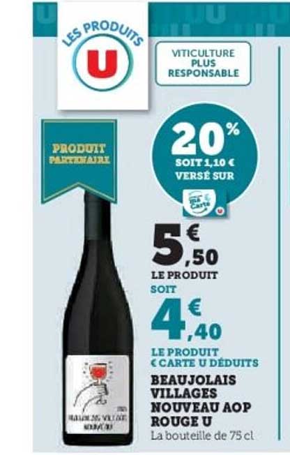 Beaujolais Villages Nouveau AOP Rouge U