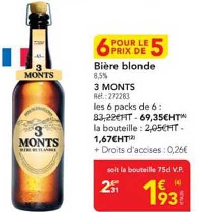 Bière blonde 3 MONTS