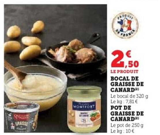 Bocal de graisse de canard