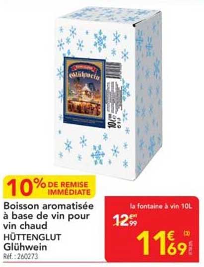 Boisson aromatisée à base de vin pour vin chaud HÜTTENGLUT Glühwein
