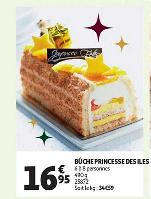 BÛCHE PRINCESSE DES ILES