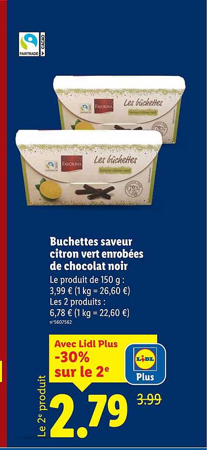 Buchettes saveur citron vert enrobées de chocolat noir