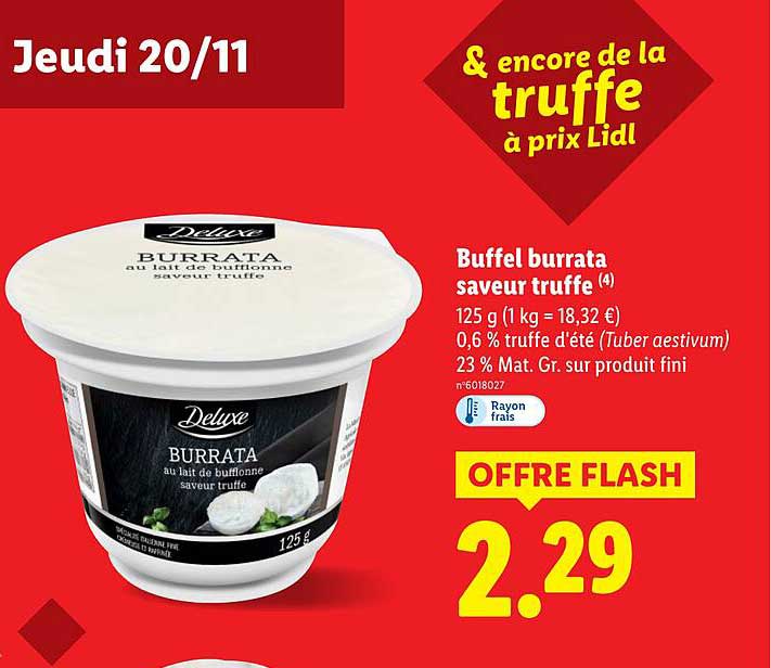 Buffel burrata saveur truffe