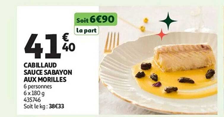 CABILLAUD SAUCE SABAYON AUX MORILLES