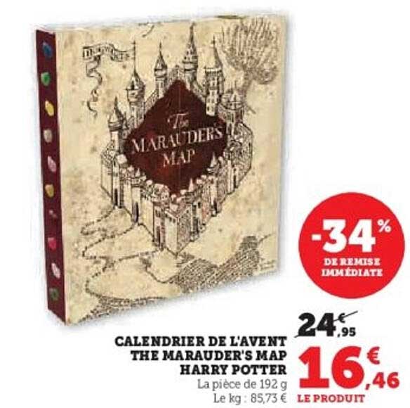 CALENDRIER DE L'AVENT THE MARAUDER'S MAP HARRY POTTER