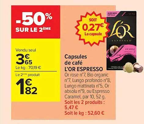 Capsules de café L’OR ESPRESSO