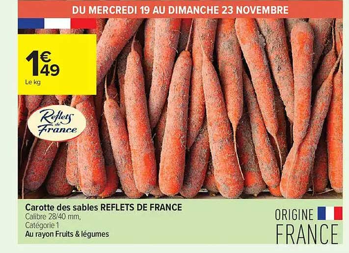 Carotte des sables REFLETS DE FRANCE