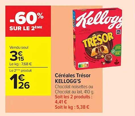 Céréales Trésor KELLOGG’S