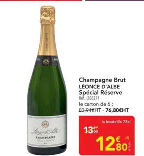 Champagne Brut LÉONCE D'ALBE Spécial Réserve