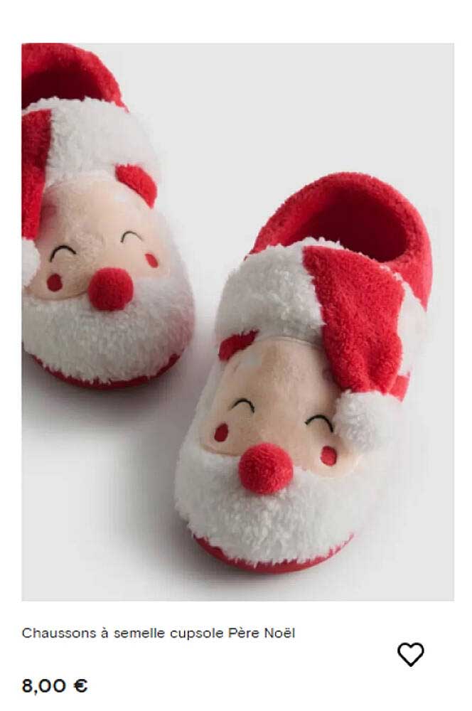 Chaussons à semelle cupsole Père Noël