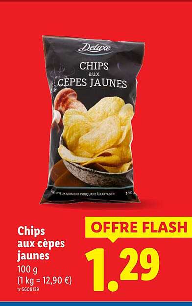 Chips aux cépes jaunes