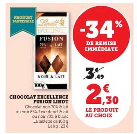 CHOCOLAT EXCELLENCE FUSION LINDT