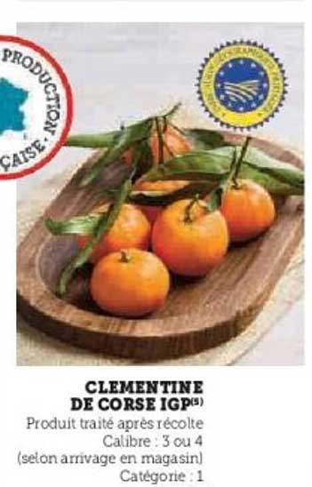 CLEMENTINE DE CORSE IGP(S)