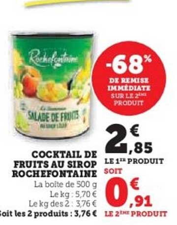 COCKTAIL DE FRUITS AU SIROP ROCHEFONTAINE