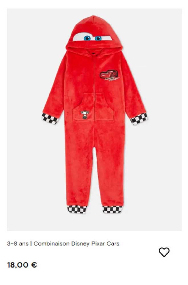 Combinaison Disney Pixar Cars