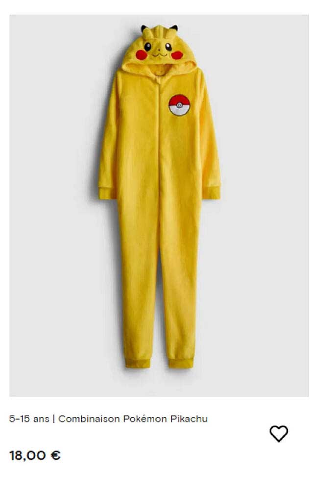 Combinaison Pokémon Pikachu