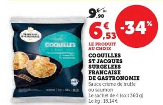 COQUILLES ST JACQUES SURGELEES FRANCAISE DE GASTRONOMIE
