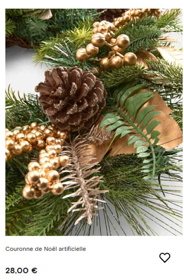 Couronne de Noël artificielle