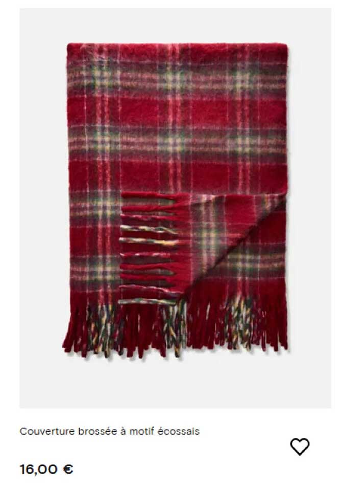 Couverture brossée à motif écossais