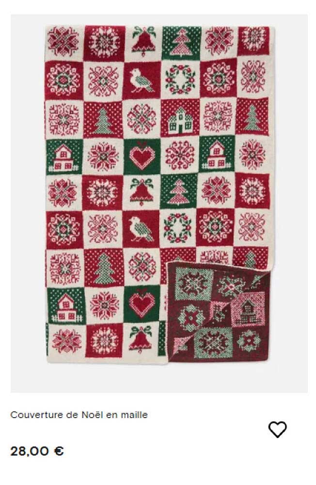 Couverture de Noël en maille