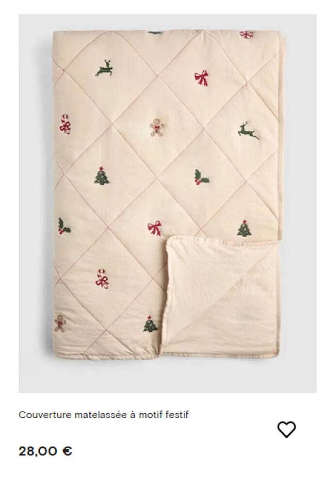 Couverture matelassée à motif festif