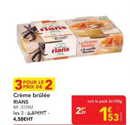 Crème brûlée RIANS