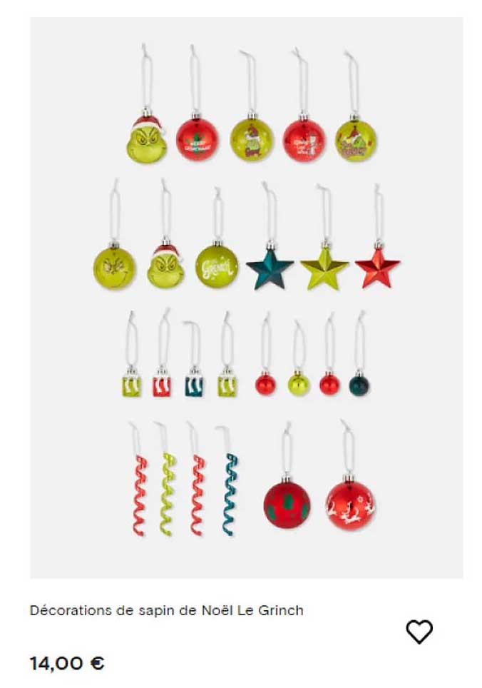 Décorations de sapin de Noël Le Grinch