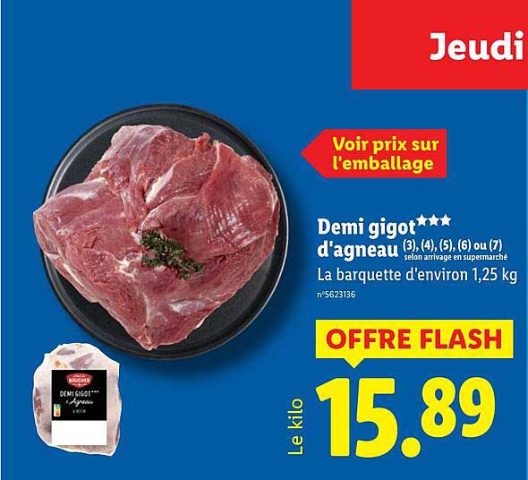 Demi gigot d'agneau