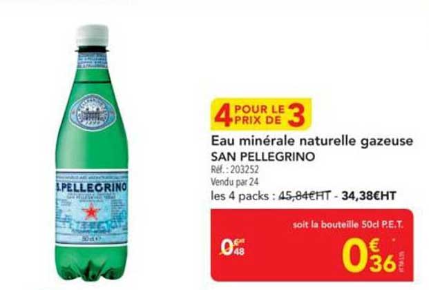 Eau minérale naturelle gazeuse SAN PELLEGRINO