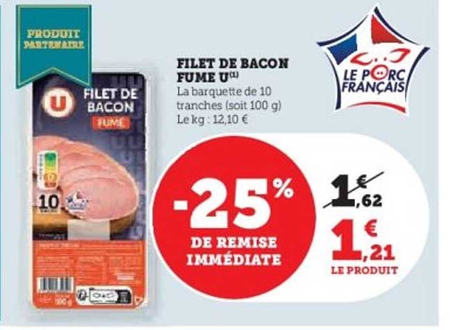 FILET DE BACON FUME U