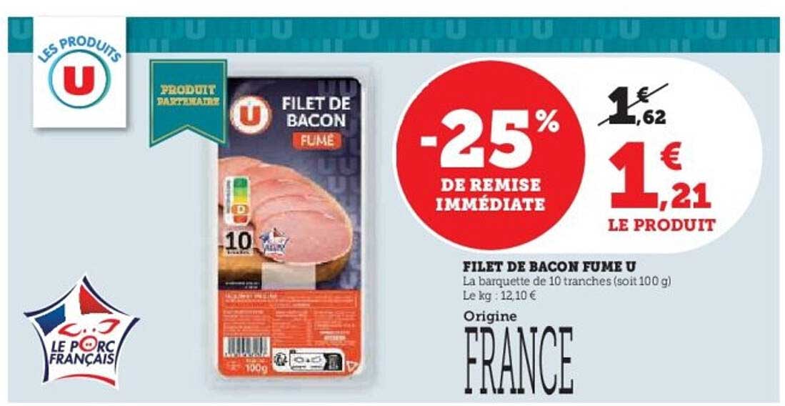 FILET DE BACON FUME U