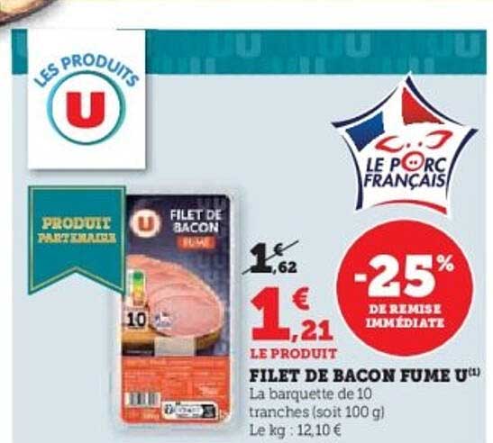 FILET DE BACON FUME U