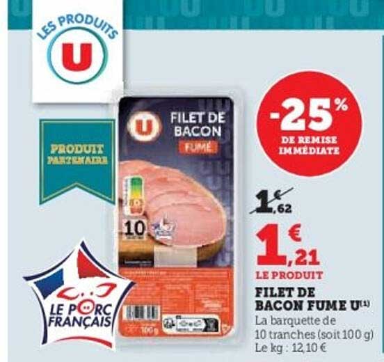 FILET DE BACON FUME U