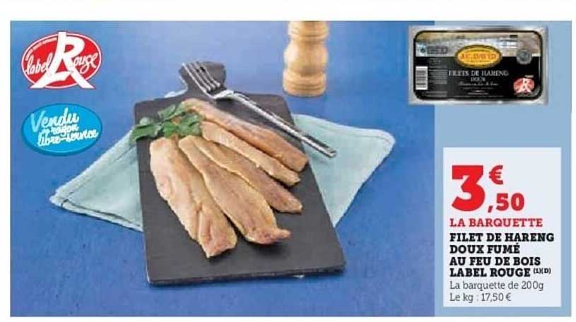 FILET DE HARENG DOUX FUMÉ AU FEU DE BOIS LABEL ROUGE