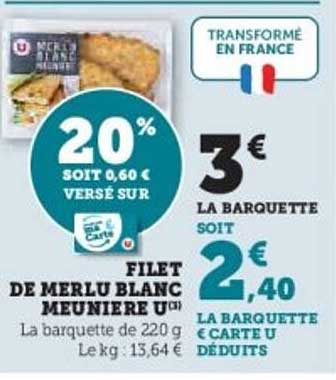 FILET DE MERLU BLANC MEUNIÈRE U®