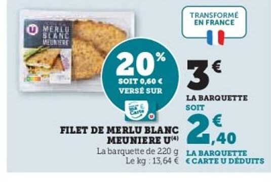 FILET DE MERLU BLANC MEUNIERE U