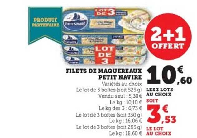 FILETS DE MAQUEREAUX PETIT NAVIRE