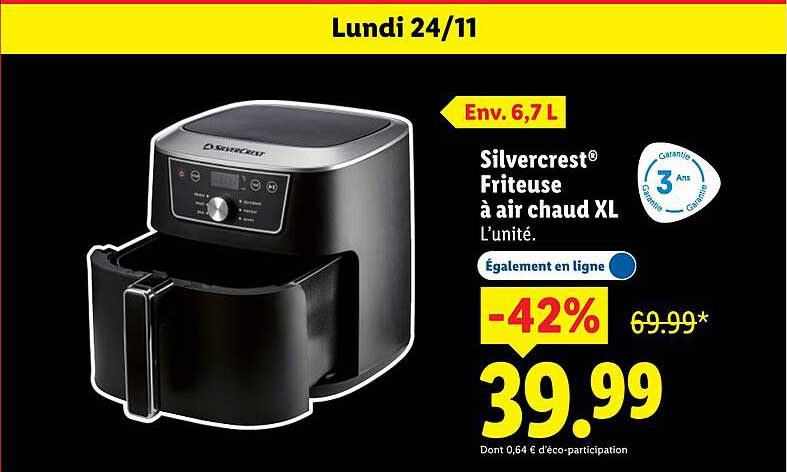 Friteuse à air chaud XL Silvercrest