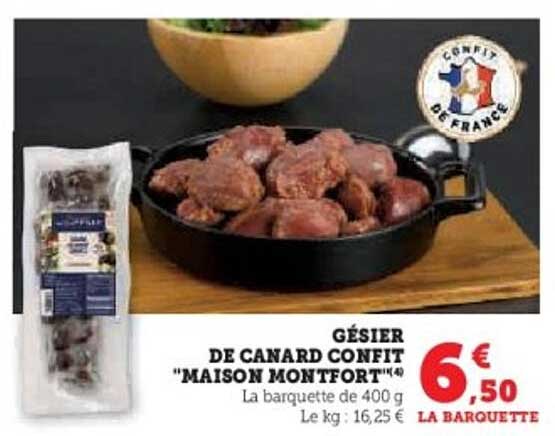 GÉSIER DE CANARD CONFIT "MAISON MONTFORT"