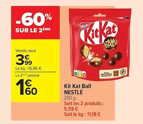 Kit Kat Ball NESTLÉ 250 g
