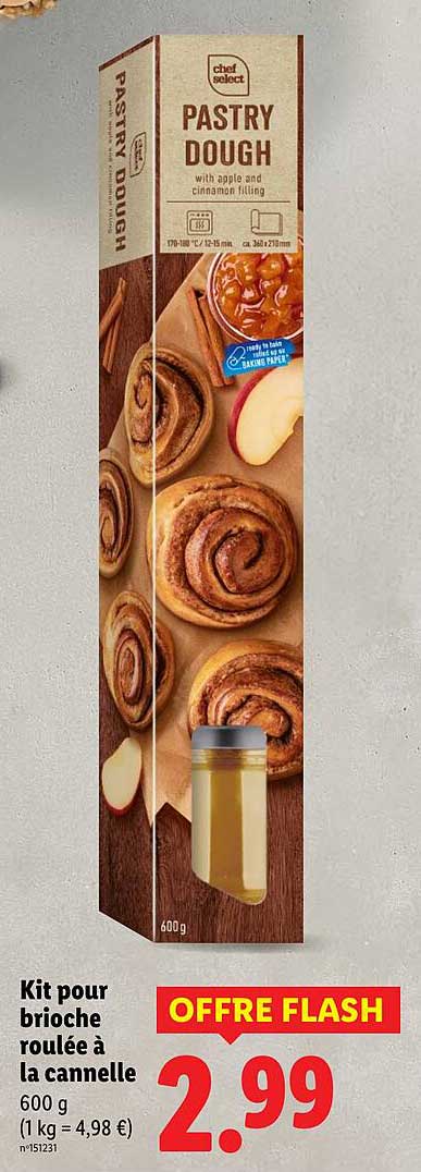 Kit pour brioche roulée à la cannelle 600 g