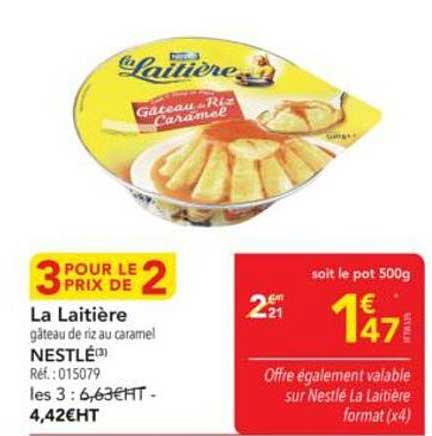 La Laitière gâteau de riz au caramel