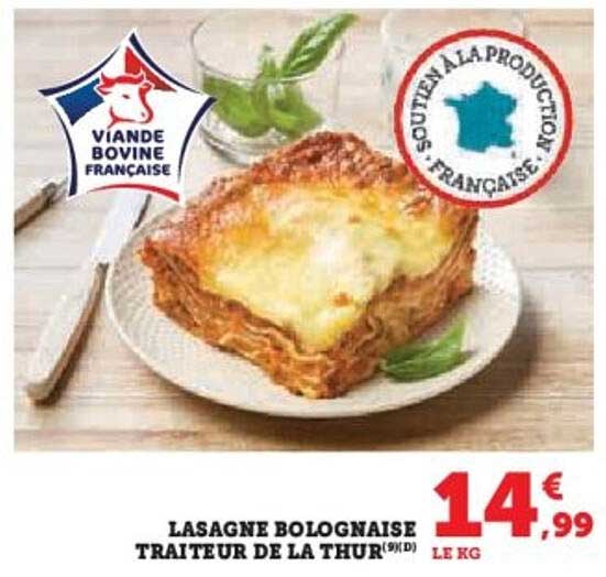 LASAGNE BOLOGNAISE TRAITEUR DE LA THUR