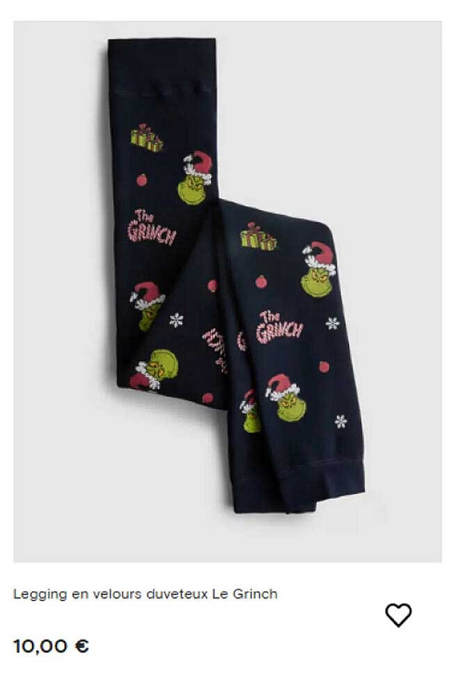 Legging en velours duvetueux Le Grinch