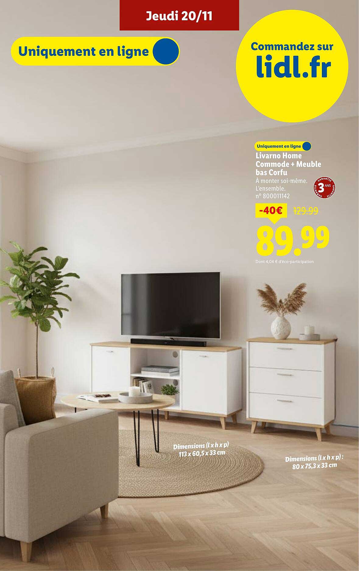 Livarno Home Commode + Meuble bas Corfu