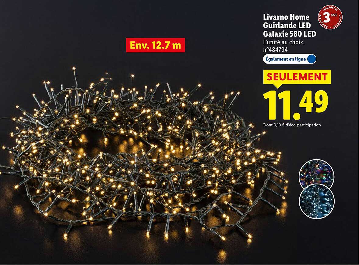 Livarno Home Guirlande LED Galaxie 580 LED