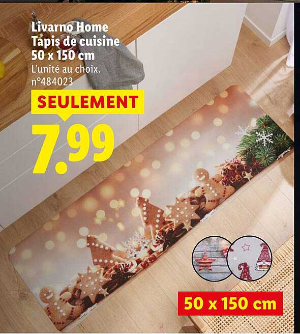 Livorno Home Tapis de cuisine 50 x 150 cm